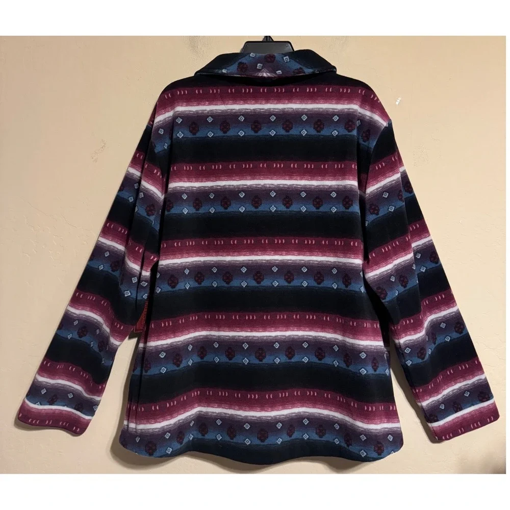 Outback Trading Company Tory Pullover Fleece Jacket Women 2X WisteriaWestern NEW